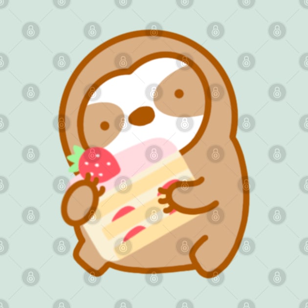 Cute Strawberry Shortcake Sloth by theslothinme