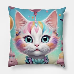 Majestic Whiskers: The Cat Princess Pillow