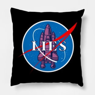 NASA LIES - Logo Tribute Design Pillow