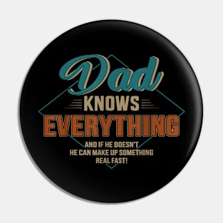 Dad knows everything vintage for father's day Pin