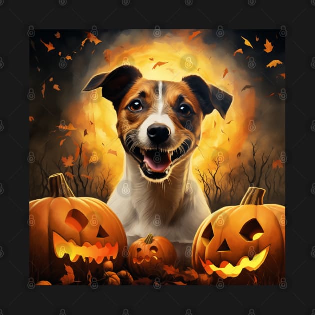 Pumpkin Halloween Jack Russell terrier by NatashaCuteShop