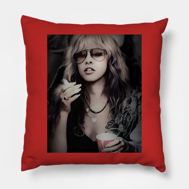 Gloomy Stevie Pillow by Testeemoney Artshop