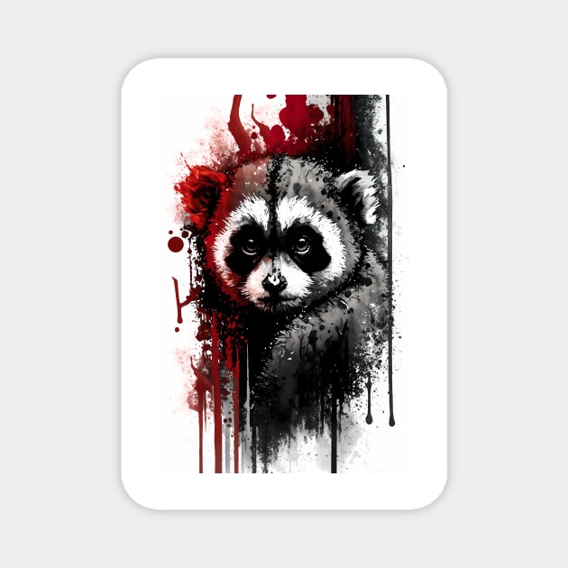 Slow Loris Ink Painting Magnet by TortillaChief