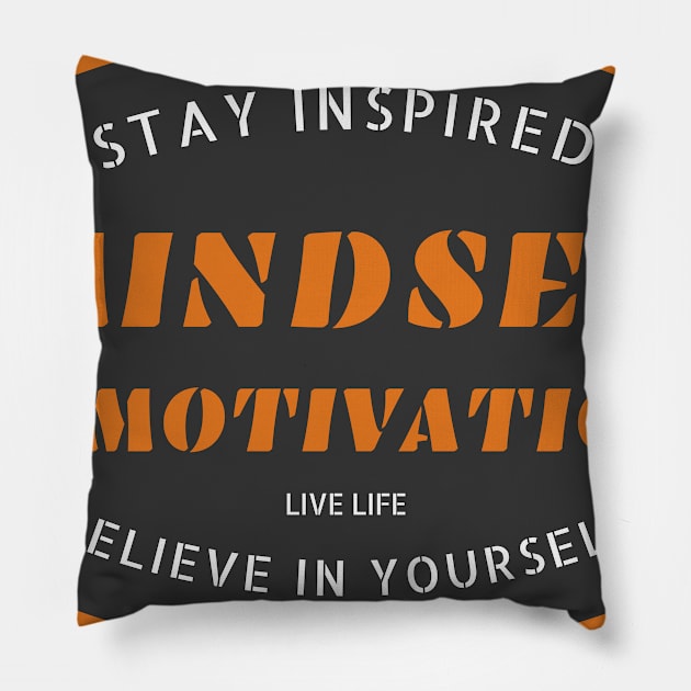 Mindset & Motivation Orange Oval Pillow by Live Life Motivated