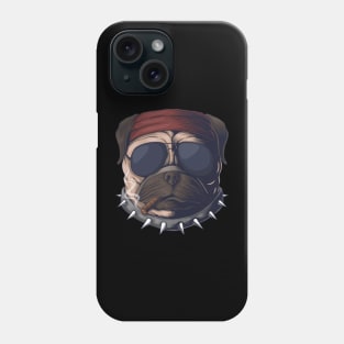 Cool Pitbull With Sunglasses Dog Head Phone Case