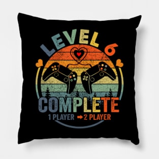 Gamer 6Th Wedding Anniversary Level 6 Complete Anniversary Pillow