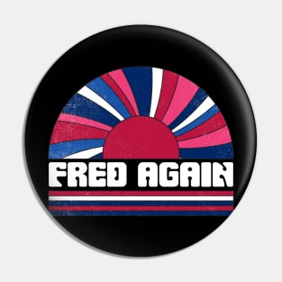 Fred Proud Name Personalized Retro Flowers Beautiful Pin