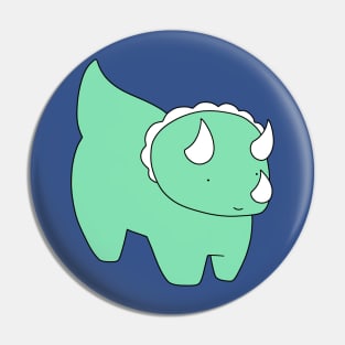 Cute Light Green Triceratops Pin