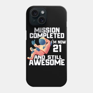 21th birthday astronaut 21 years old outer space birthday Phone Case