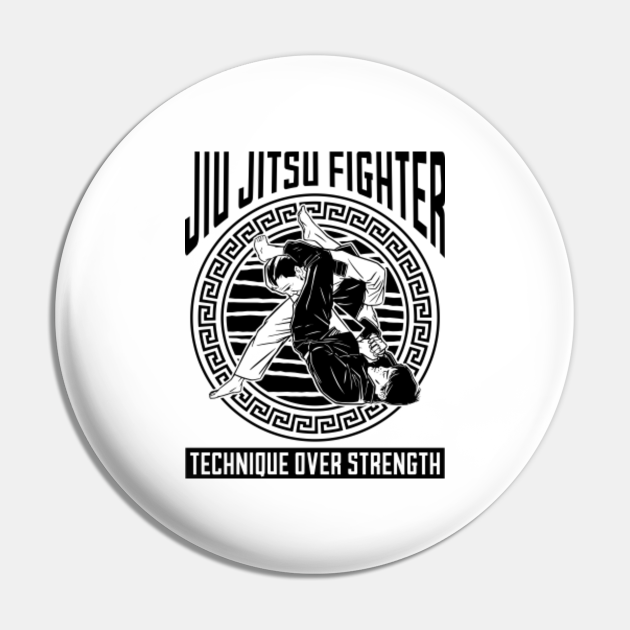 Jiu Jitsu Fighter Technique Over Fighter Fighting Jiu Jitsu Pin