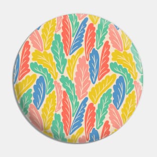 Tropical colorful leaves botanical pattern Pin