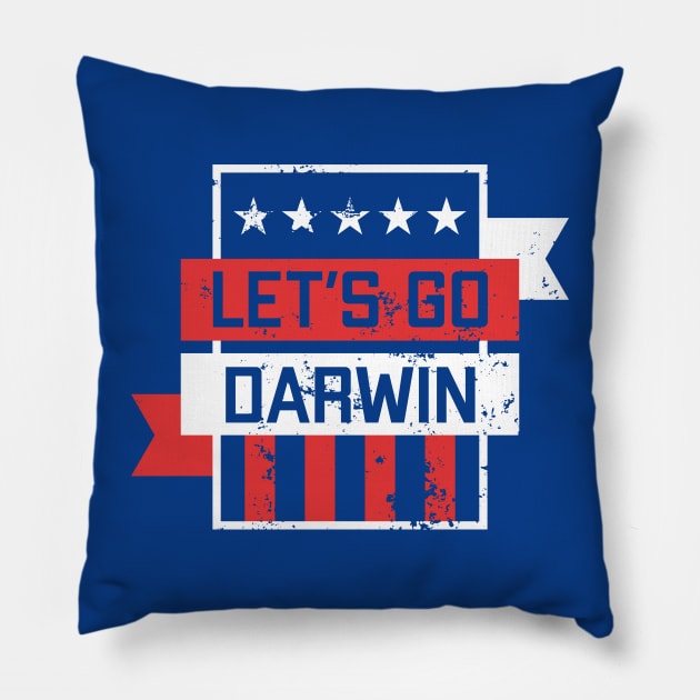 Let's Go Darwin Pillow by stuffbyjlim