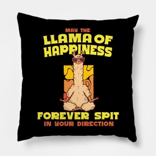 Llama of Happiness Yoga Llama Llamaste Pillow