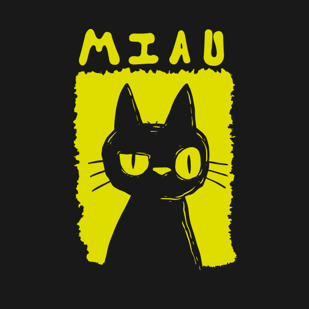 yellow cat by manuvila