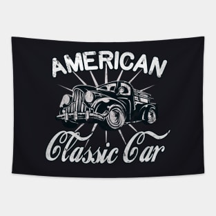 American Classic Car vintage Truck Tapestry
