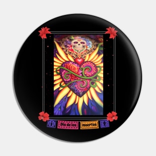 Mi Corazon for Day of the Dead Pin