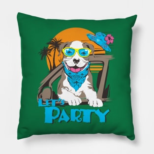 lets party dog Pillow