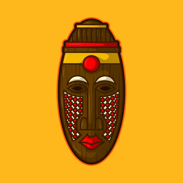 Ancient african aboriginal mask design by Drumsartco