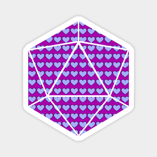 Heart filled D20 Magnet