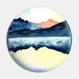 Mountains are calling watercolor Pin