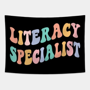 Back To School Teacher Groovy Literacy Specialist Tapestry