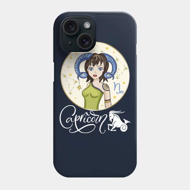 Capricorn Girl Phone Case by AngelFlame