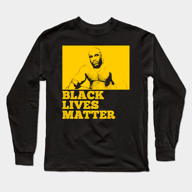 Black Lives Matter - Barry Wood Large Black Man yellow - Barry Wood - Long Sleeve T-Shirt