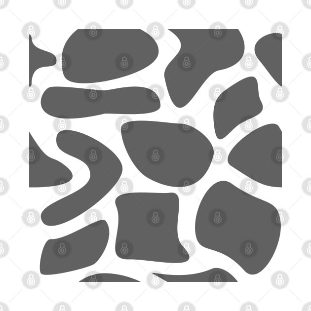 Grey Seamless Cow Print by Cow Print Stuff