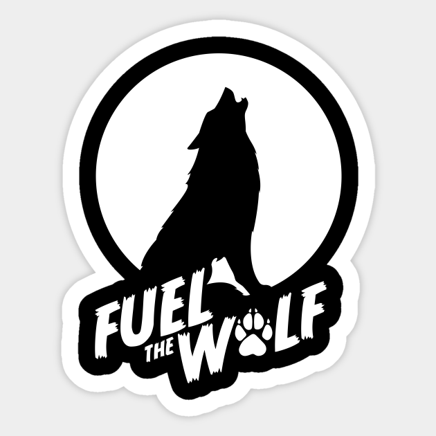 Fuel The Wolf Logo White Fuel The Wolf Sticker Teepublic