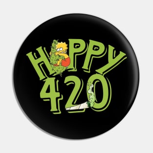 Happy 420 / Weed Lover Meme Pin