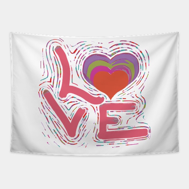 Pride Bi Love Bisexual T-Shirt Heart Lgbtq Tapestry by Luca loves Lili