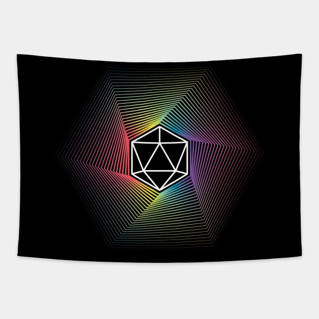 Retro Dungeons & Dragons d20 Tapestry by Natural 20 Shirts