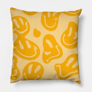 Melted yellow emojis Pillow