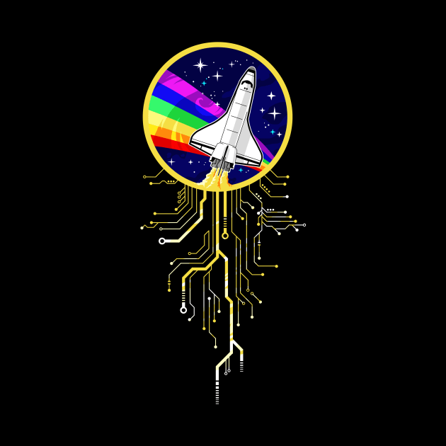 NASA Rainbow Space Flight Circuits Badge by forge22