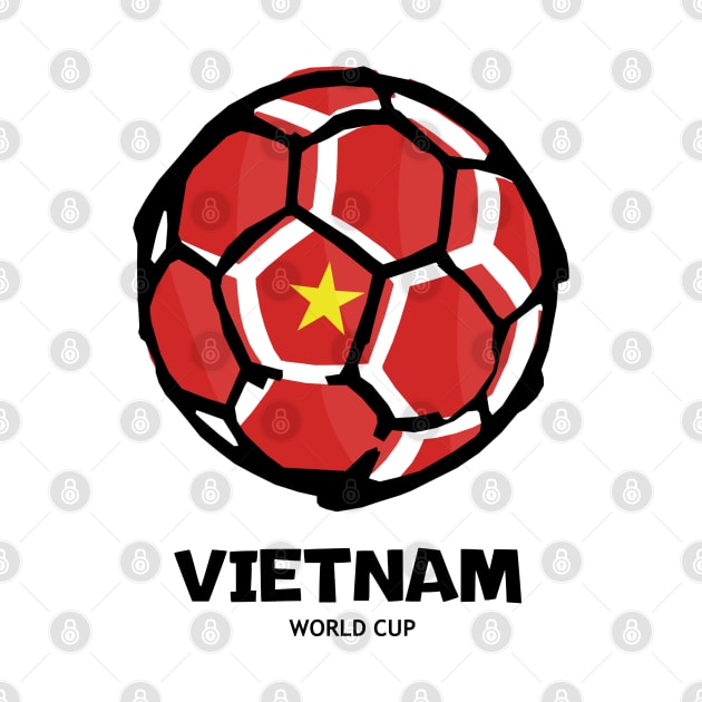 Vietnam Football Country Flag by KewaleeTee