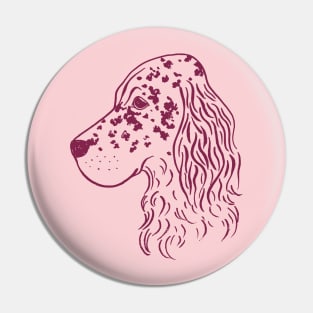 English Setter (Pink and Plum) Pin