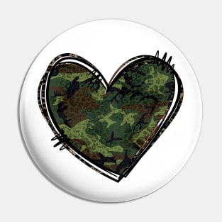 Camo Heart Pin