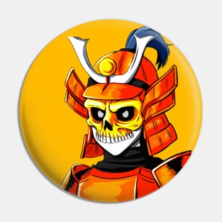 Samurai Skull Pin