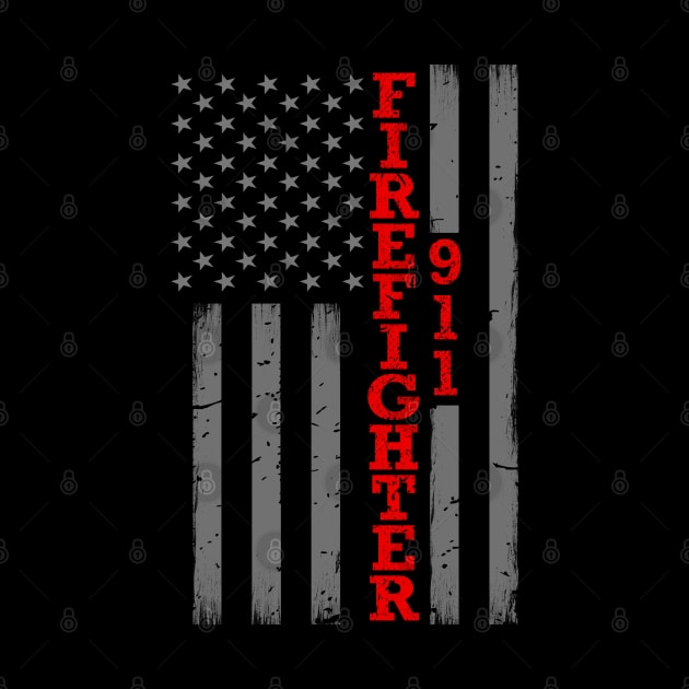 Firefighter Thin Red Line Flag by bluelinemotivation