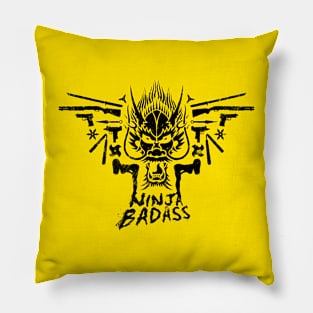 Ninja Badass Logo 2 Pillow