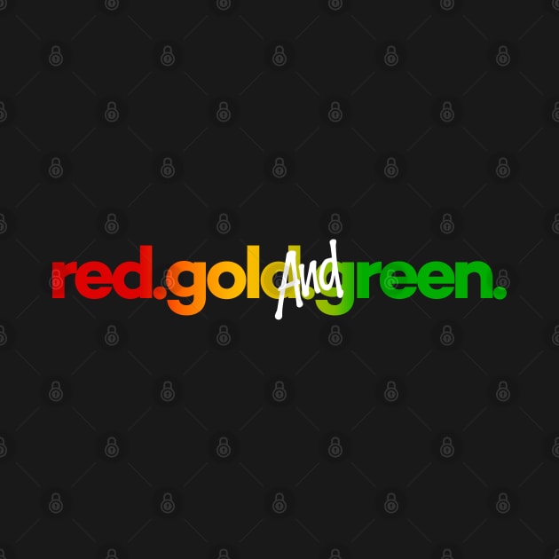 Minimal Red Gold and Green Rasta Colors Reggae by rastauniversity