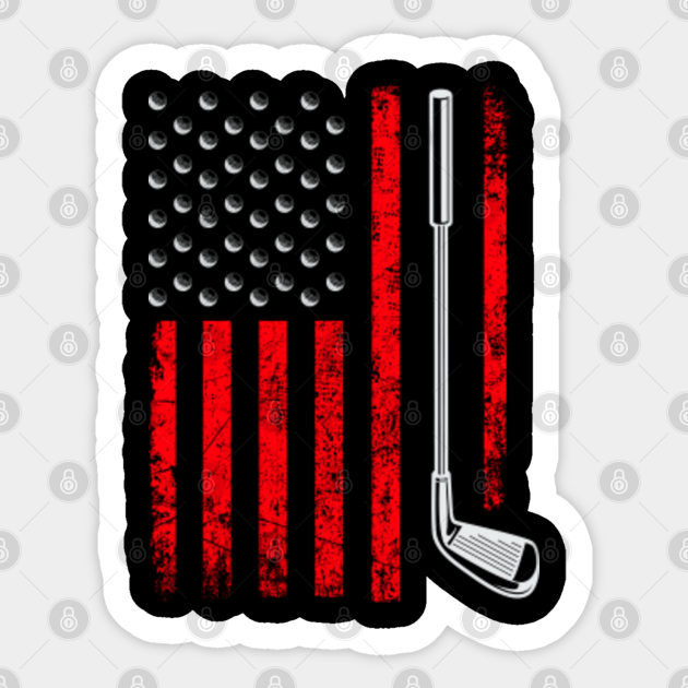 4th of July Golf American Flag Patriotic - Golf - Sticker | TeePublic
