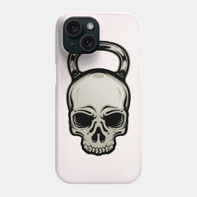 Skull dumbell Phone Case by Gientescape