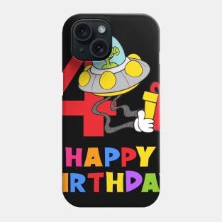 4th Birthday Party 4 Year Old Four Years Phone Case