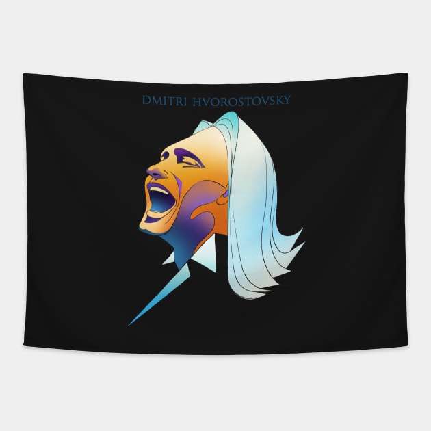 Caricature of Dmitri Hvorostovsky Tapestry by TrevorIrvin