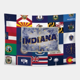 Indiana vintage style retro souvenir Tapestry