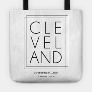 Cleveland City minimal Typography Tote