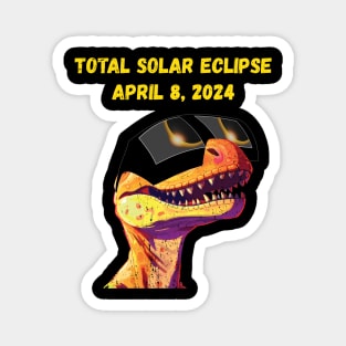 Total Solar Eclipse Grunge Dinosaur Magnet