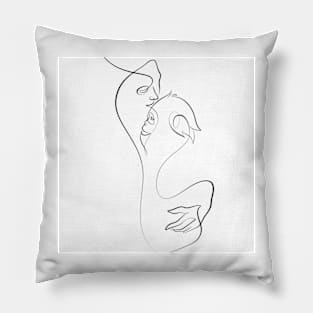 aesthetic line art mother Pillow