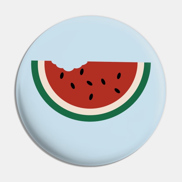 cute summer watermelon slice with a bite Pin by opptop